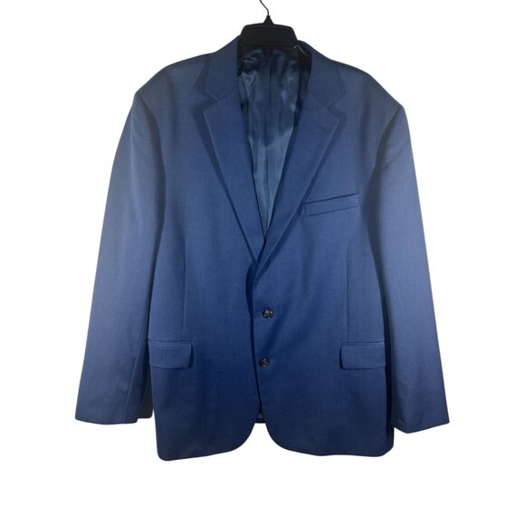 Stafford Blazer Jacket Men's Size 50R Slim Fit Blue Super Suit 50R Wool Blend - Picture 1 of 8